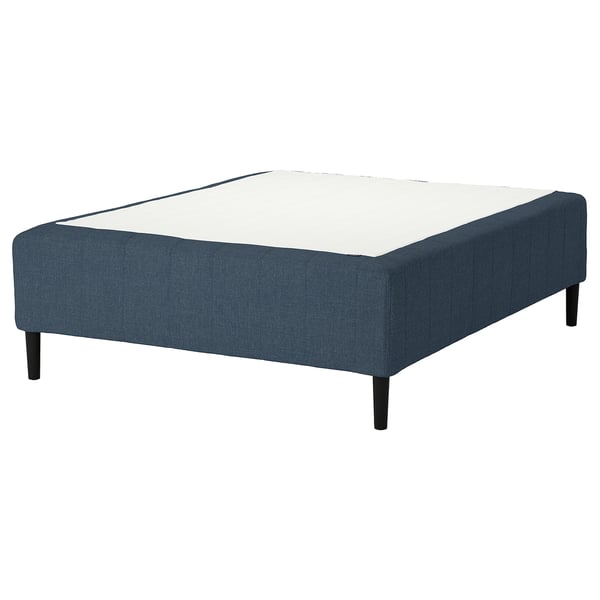 RISHÖJDEN Pocket spring mattress bse, 7 zones, incl leg firm/Kilanda dark blue, 180x200 cm