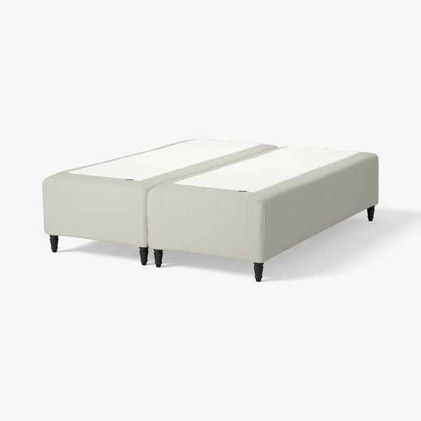 RISHÖJDEN Pocket spring mattress bse, 7 zones, incl leg firm/Knisa light beige, 160x200 cm