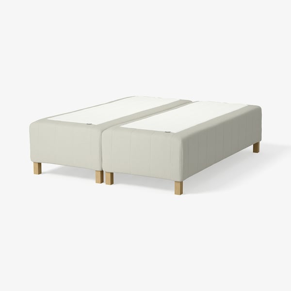 RISHÖJDEN Pocket spring mattress bse, 7 zones, incl leg firm/Knisa light beige, 180x200 cm