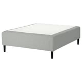 RISHÖJDEN Pocket spring mattress bse, 7 zones, incl leg firm/Tibbleby beige/grey, 180x200 cm
