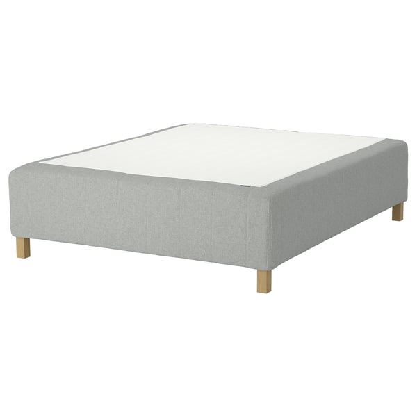 RISHÖJDEN Pocket spring mattress bse, 7 zones, incl leg firm/Tibbleby beige/grey, 180x200 cm