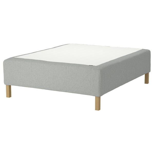 RISHÖJDEN Pocket spring mattress bse, 7 zones, incl leg firm/Tibbleby beige/grey, 180x200 cm