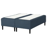 RISHÖJDEN Pocket spring mattress bse, 7 zones, incl leg medium firm/Kilanda dark blue, 180x200 cm