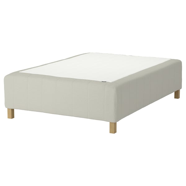 RISHÖJDEN Pocket spring mattress bse, 7 zones, incl leg medium firm/Knisa light beige, 120x200 cm