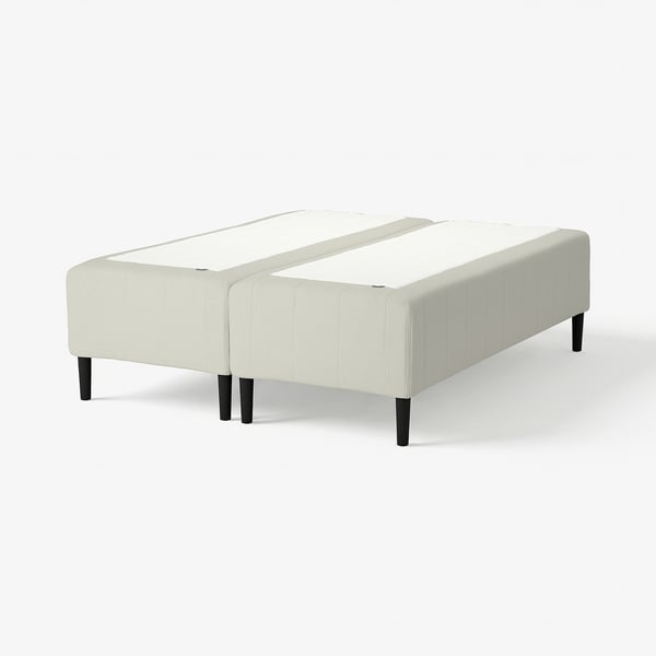 RISHÖJDEN Pocket spring mattress bse, 7 zones, incl leg medium firm/Knisa light beige, 180x200 cm