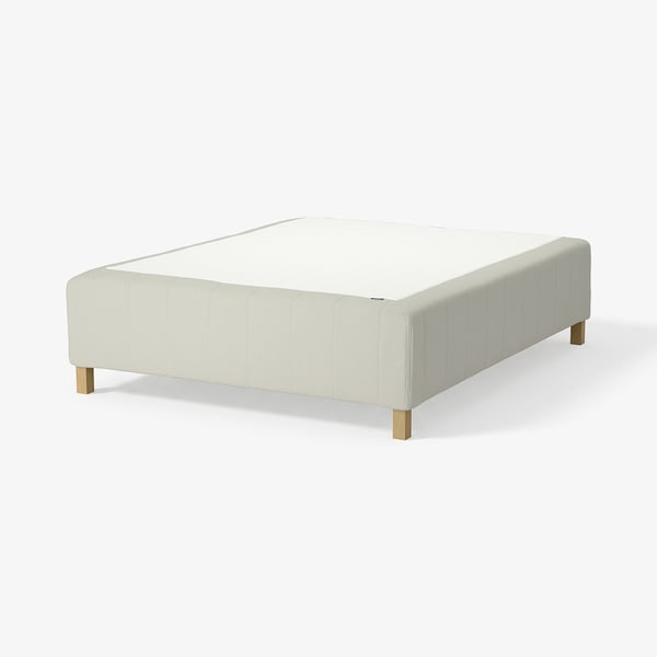 RISHÖJDEN Pocket spring mattress bse, 7 zones, incl leg medium firm/Knisa light beige, 160x200 cm