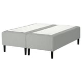 RISHÖJDEN Pocket spring mattress bse, 7 zones, incl leg medium firm/Tibbleby beige/grey, 180x200 cm