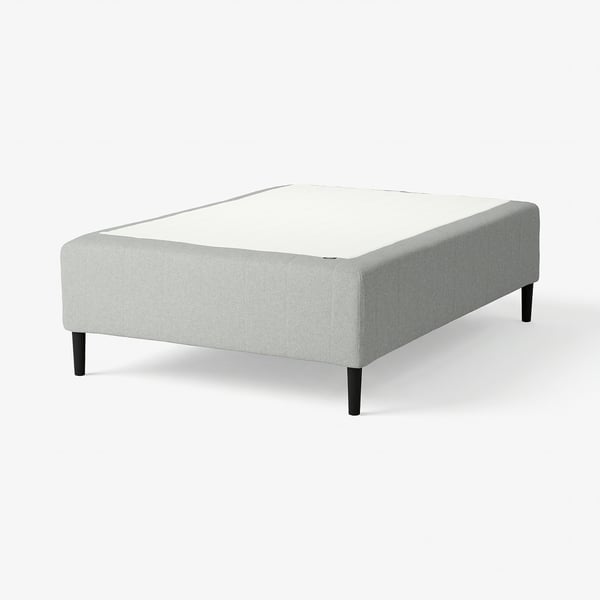 RISHÖJDEN Pocket spring mattress bse, 7 zones, incl leg medium firm/Tibbleby beige/grey, 120x200 cm