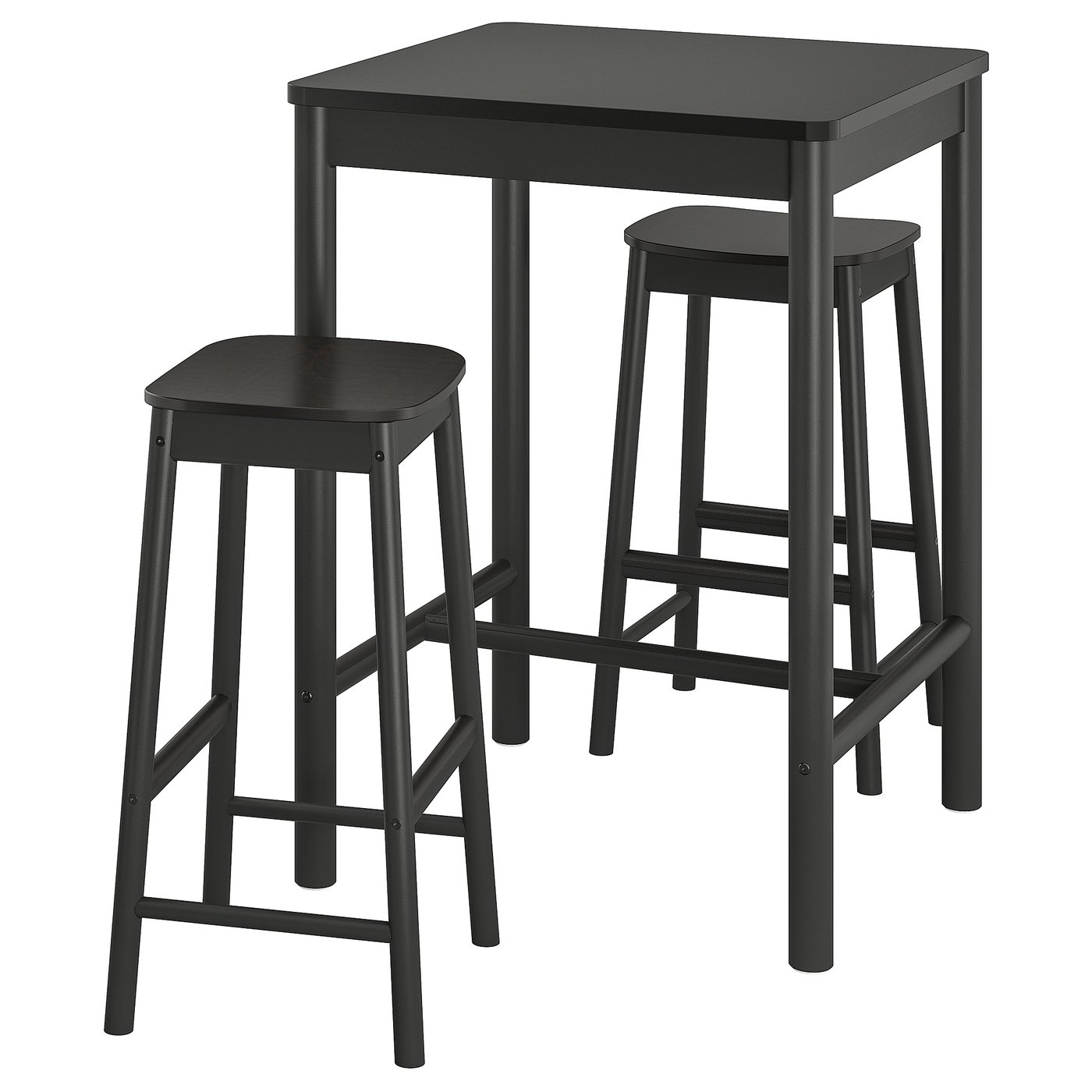 RÖNNINGE / RÖNNINGE bar table and 2 bar stools, black/black - IKEA