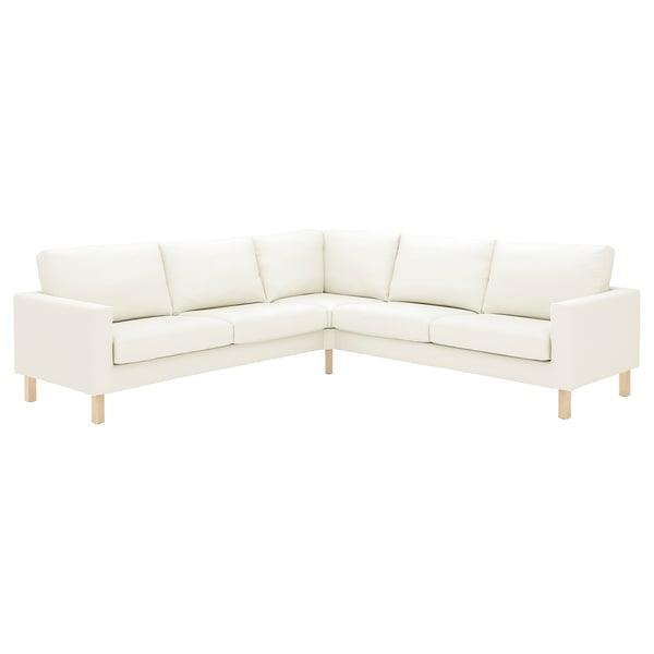 SALTSJÖBADEN Cover for corner sofa, 4-seat, Blekinge white