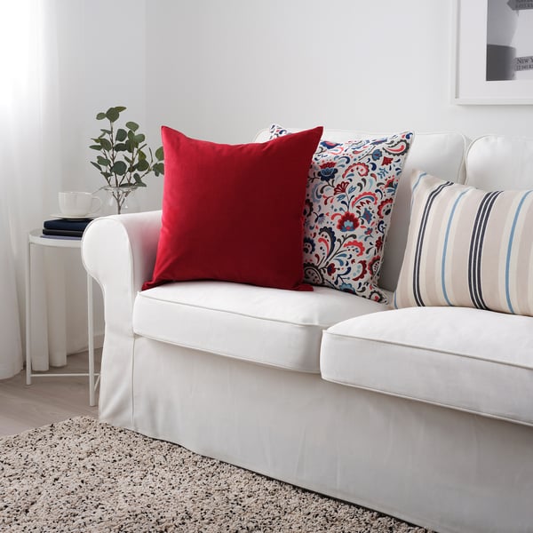 SANELA Cushion cover, red, 50x50 cm