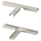 SIDORNA 2-piece T-connectors set, grey