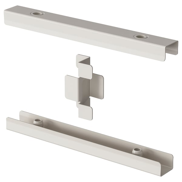 SIDORNA 3-piece connection fittings set, grey