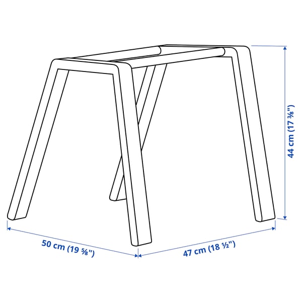 SKÅLSTA Chair underframe, profiled metal/black-grey