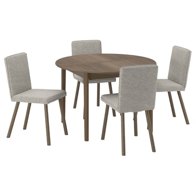 SKANSNÄS / TONSTAD Table and 4 chairs, brown beech/Viarp beige/brown beech, 115/170 cm