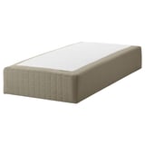 SKÅRER Wooden base sprung mattress, medium firm/dark beige, 80x200 cm