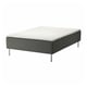 SKOTTERUD Sprung base incl. mattress pad, firm dark grey/Nisseholm white, 120x200 cm