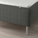 SKOTTERUD Sprung base incl. mattress pad, medium firm dark grey/Nisseholm white, 160x200 cm