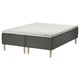 SKOTTERUD Sprung base incl. mattress pad, medium firm dark grey/Norrsele white, 160x200 cm