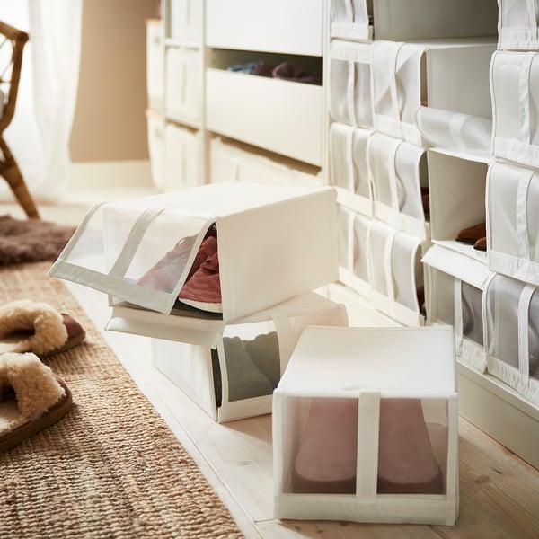 SKUBB Shoe box, white, 22x34x16 cm