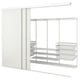 Option: SKYTTA / BOAXEL Walk-in wardrobe with sliding doors, white/Tjörhom white, 301x115x240 cm