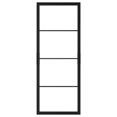 SKYTTA Sliding door frame, black, 77x196 cm