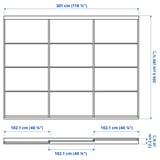 SKYTTA / TJÖRHOM Sliding door combination, white/white, 301x205 cm