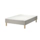 SNARUM Sprung base incl. mattress pad, medium firm beige/Näsfjället white, 140x200 cm