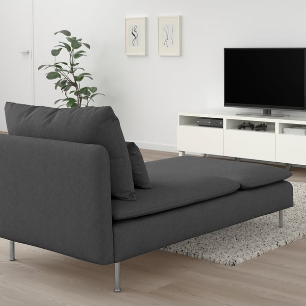 SÖDERHAMN Chaise longue, Tallmyra medium grey