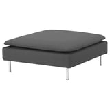 SÖDERHAMN Cover for footstool, Tallmyra medium grey