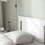 SONGESAND Bed frame with 2 storage boxes, white/Luröy, 90x200 cm