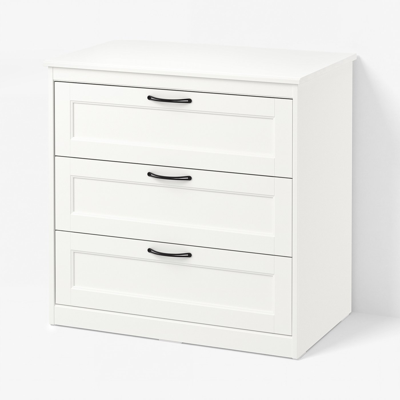 SONGESAND chest of 3 drawers, white, 82x81 cm - IKEA Norway