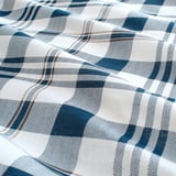 SPIKVALLMO Duvet cover and pillowcase, white blue/check, 150x220/50x60 cm