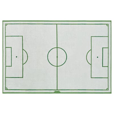 SPORTSLIG Bath sheet, green/football pitch, 100x150 cm