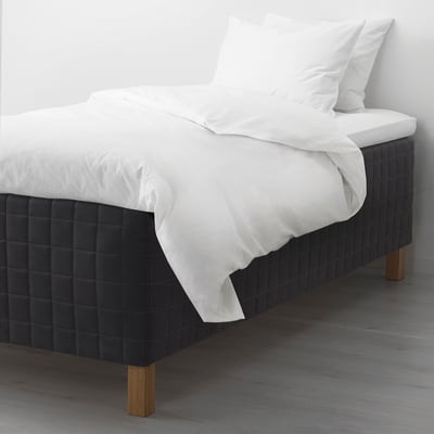 STAVANGER Wooden base sprung mattress, medium firm/anthracite, 90x200 cm