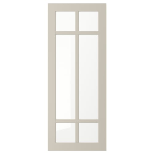 STENSUND Glass door, beige, 40x100 cm
