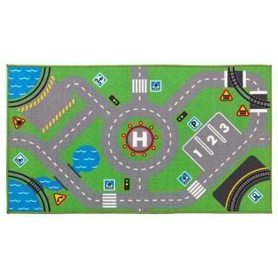 STORABO Rug, green, 75x133 cm