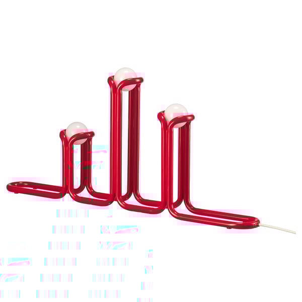 STRÅLA LED candelabra, metal red
