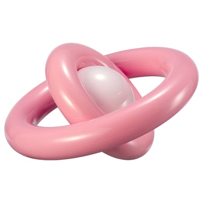 STRÅLA LED decorative table lamp, plastic/battery-operated pink