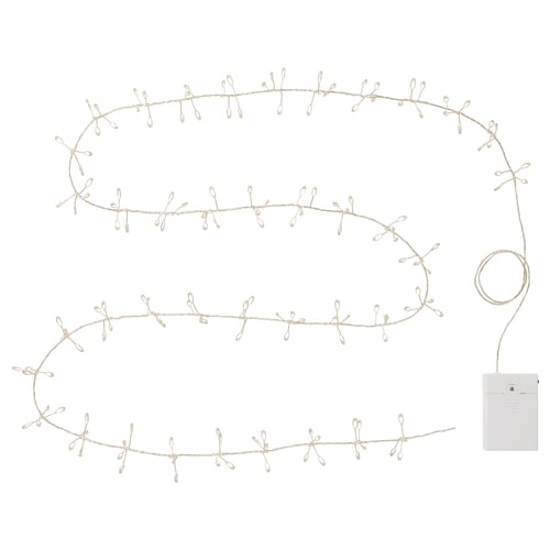STRÅLA LED lighting chain, battery-operated micro