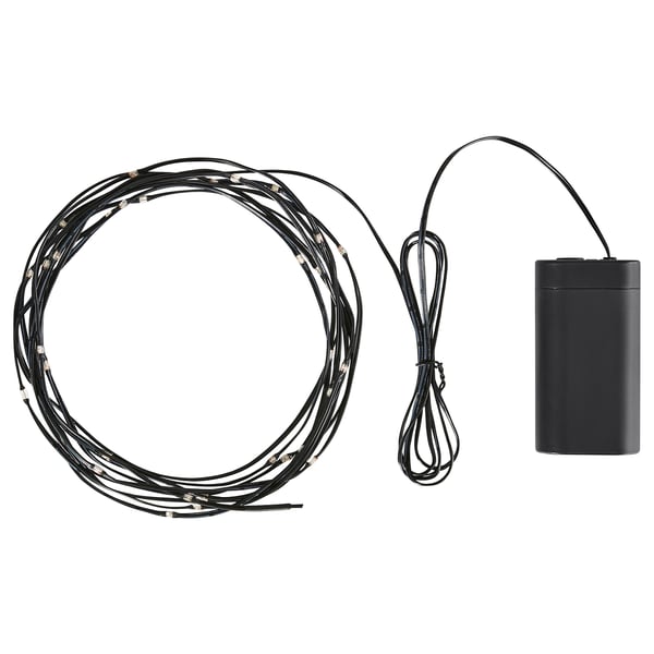 STRÅLA LED lighting chain, battery-operated/outdoor black