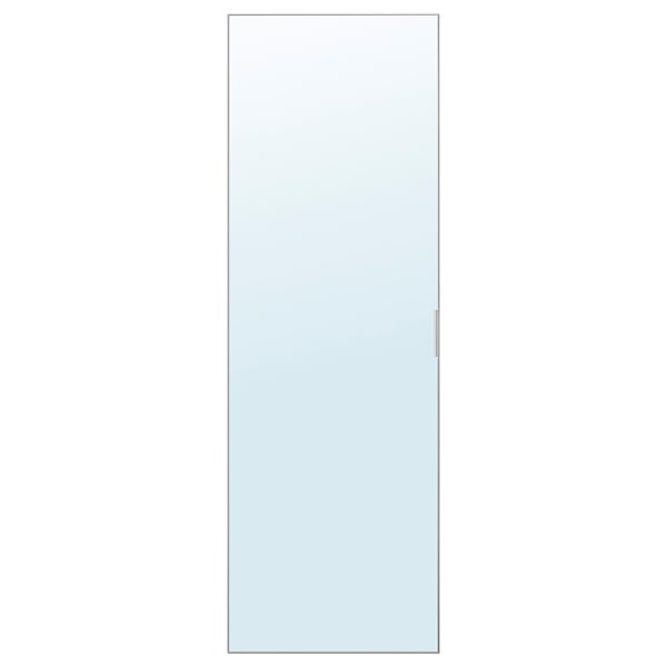 STRAUMEN Door with hinges, mirror glass, 60x180 cm