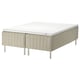 STUVLAND Sprung base incl. mattress pad, medium firm natural/Nyläget white, 160x200 cm