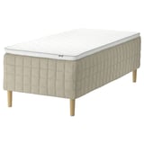 STUVLAND Sprung base incl. mattress pad, medium firm natural/Nyläget white, 90x200 cm
