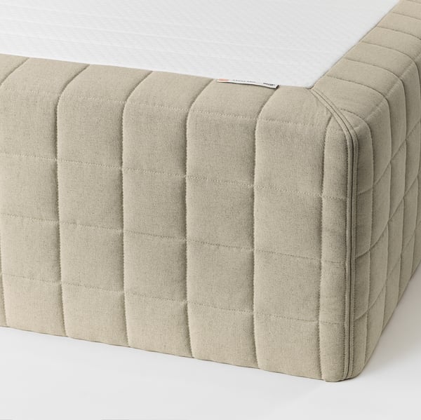 STUVLAND Wooden base sprung mattress, firm/natural, 120x200 cm