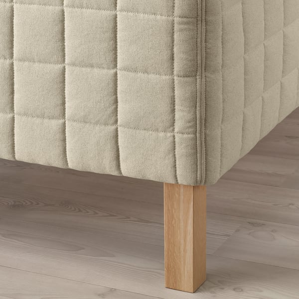 STUVLAND Wooden base sprung mattress, medium firm/natural, 120x200 cm