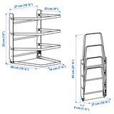 SVARTABBORRE Baking sheet rack, foldable black, 27x26x33 cm