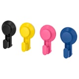 TISKEN Hook with suction cup, mixed colours