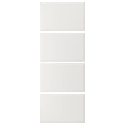 TJÖRHOM 4 panels for sliding door frame, white, 75x201 cm