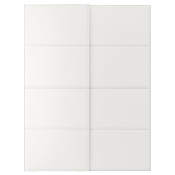 TJÖRHOM Pair of sliding doors, white, 150x201 cm